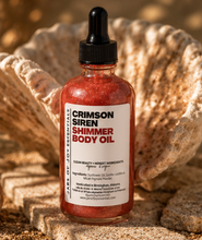 Load image into Gallery viewer, Crimson Siren Shimmer Body Oil 1-Oz